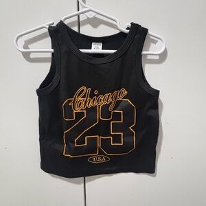 Black Chicago 23 Kids Tank Top and shorts